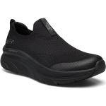 Naisten Mustat Slip on -malliset Skechers D'Lux Walker Slip-on-tennarit alennuksella 