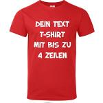Women's T-shirt Printed with the Amazon T-shirt Designer Design Your Own T-shirt. T-shirt print. T-shirt with text of choice. T-shirts are Oeko-Tex 100 certified. - red, size: m