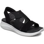 Womens Ultra Flex - Neon Star Matalapohjaiset Sandaalit Black Skechers