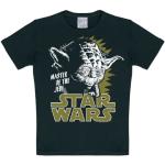 Yoda Kids T-Shirt - Star Wars Childrens Short Sleeve - Jedi Master - LOGOSHIRT Crew Neck T-Shirt - black - Licensed original design - High quality, Size 36.22/38.58 inches, 2-3 years