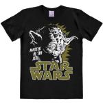 Naisten Mustat Koon M Lyhythihaiset LOGOSHIRT Star Wars Yoda O -kaula-aukkoiset Lyhythihaiset t-paidat 