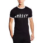 Coole-Fun-T-Shirts T-Shirt YOGA Evolution RINGER, schwarz, S, 10733_HERI-Schwarz_GR.S