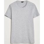 Zegna Stretch Cotton Round Neck T-Shirt Grey Melange