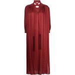 Zeus+Dione Violetta patterned-jacquard silk dress - Red